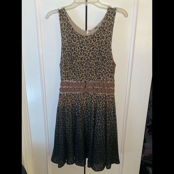 FREE PEOPLE LEOPARD PRINT OMBRÉ DRESS - Picture 2 of 6